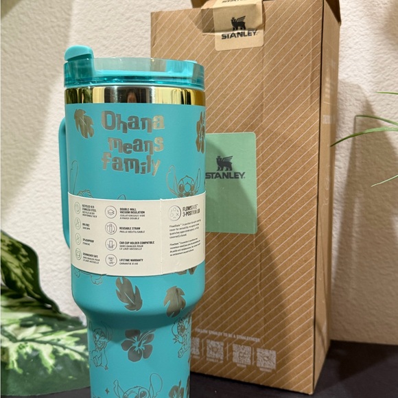 Stanley Teal Travel Mug with Ohana Design- Stitch engraved - Picture 4 of 4
